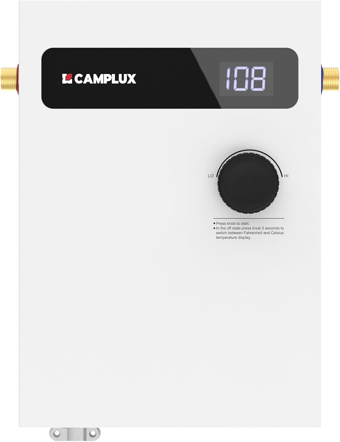 Camplux TEW11 On Demand Electric Tankless Water Heater 11kW | White