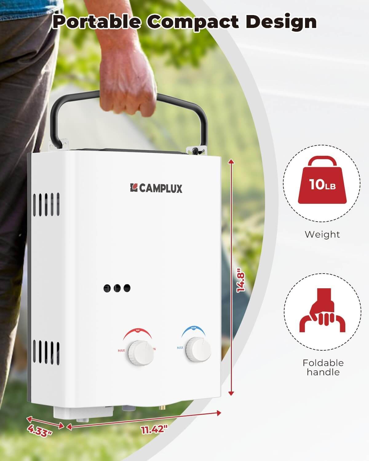 Camplux AY132 Portable Water Heater