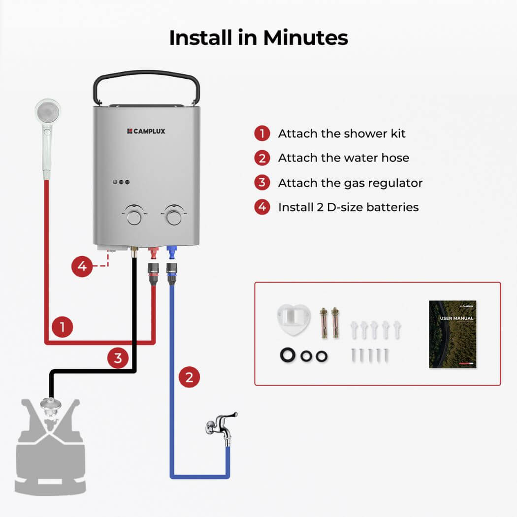 Camplux AY132G Portable Water Heater
