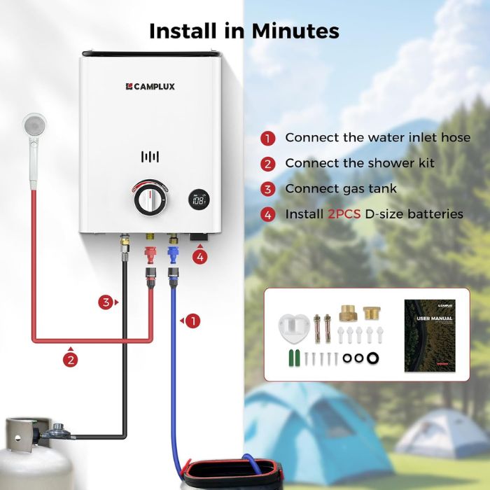 Camplux FIRST F5 Portable Water Heater
