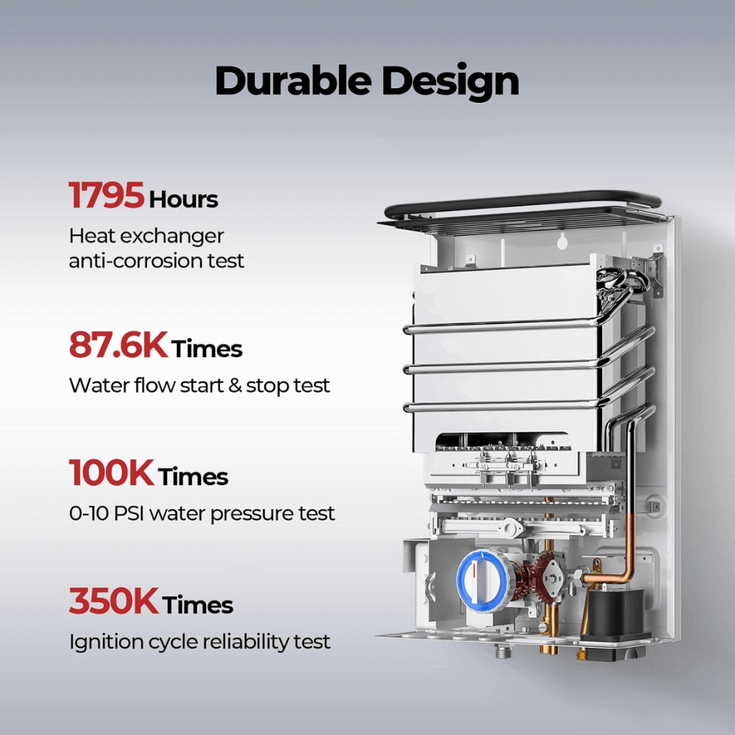 Camplux Portable Tankless Water Heater F10, 68,000 BTU, Outdoor, First Series