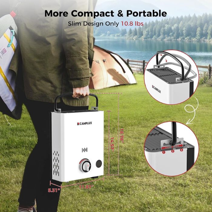 Camplux portable water heater F5 Pro