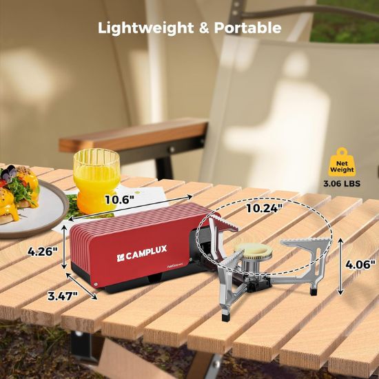 CAMPLUX FoldGo Portable Butane Camping Stove, 7500 BTU