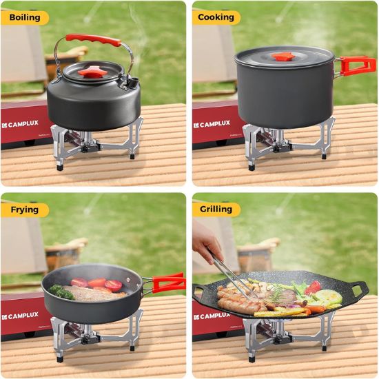 CAMPLUX FoldGo Portable Butane Camping Stove, 7500 BTU