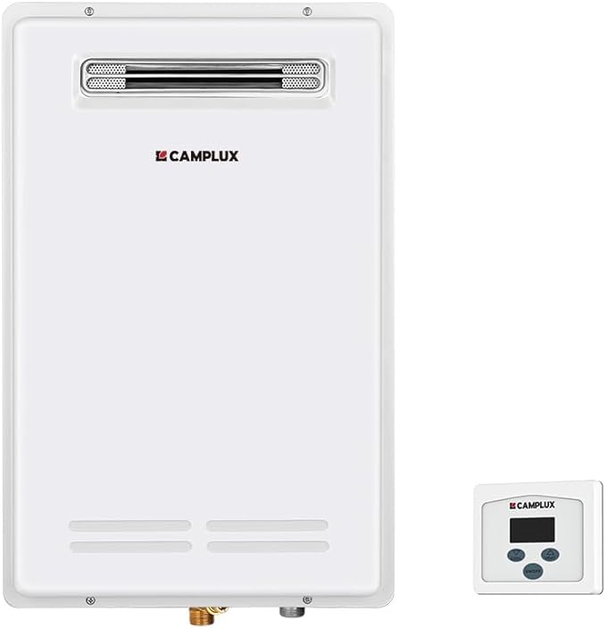 Camplux Whole Home Outdoor Tankless Hot Water Heater 5.28 GPM | White