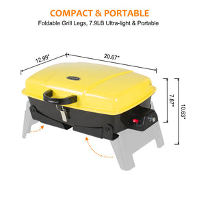Camplux Portable Gas Grill 189 Square Inches, Camping Grills for Outdoor Cooking