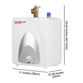 Camplux ME10 Electric Mini Tank Water Heater 1.3 Gallon Point of Use Water Heater with 29.5'' Cord Plug1.5kW at 120 Volts
